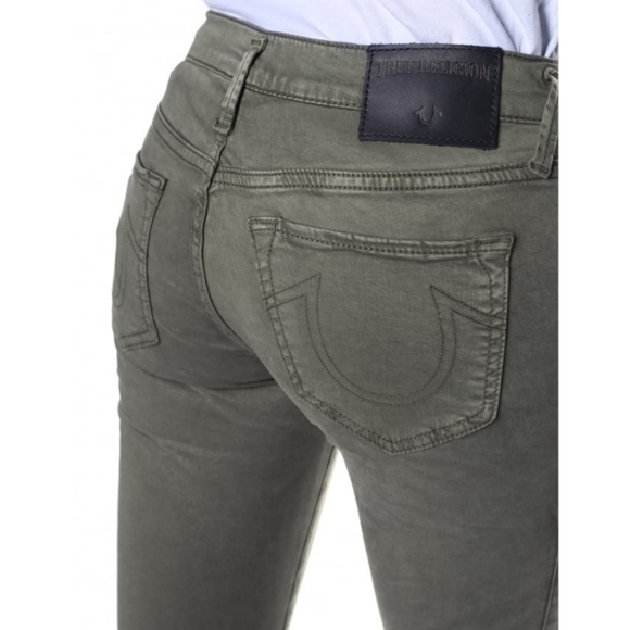 True Religion Halle Super Skinny Cargo Pants Olive Green Size 25 - Picture 15 of 16